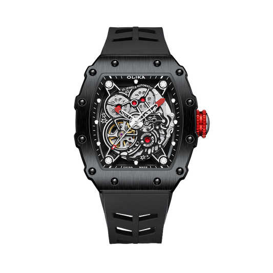 Double-sided hollow automatic mechanical watch